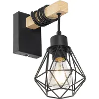 QAZQA Smart vegglampe svart med tre inkl. WiFi A60 - Chon
