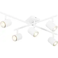 QAZQA Moderne taklampe hvit 5-lys justerbar firkantet - Jeana