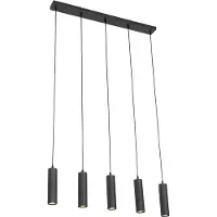 QAZQA Moderne pendellampe sort 5-lys - Jeana