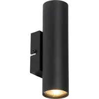 QAZQA Moderne vegglampe sort 2-lys - Jeana