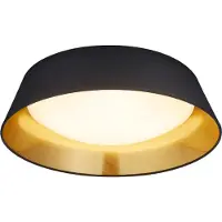 Reality I svart og gull – rund LED-taklampe Ponts