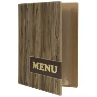 Securit MC-DRA4-WOOD, A4, Elastan, PU plastikk, Brun, Matt, Plastikk, Avrundede hjørner