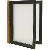 Securit A4 WOOD menuomslag i sort