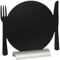 Securit silhouet PLATE bordskilt med alufod