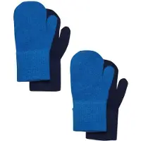 CeLaVi Votter - Ull/Nylon - 2-pack - Bright Cobalt/Navy - - 3-6 år (98-116) - Votter