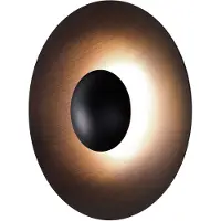 Marset Ginger 42C LED-vegglampe Ø42cm brun/brun