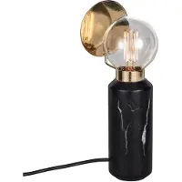 Design By Us Bordlampe Blindspot, svart, marmor