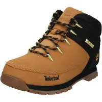 Timberland unisex for kids. TB0A1NLB2311 Euro Sprint yellow mid-calf leather lace-up boots (31), Flat, Laces, Casual, children's fashion