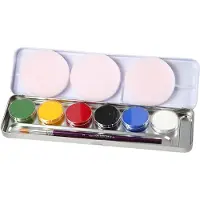 EULENSPIEGEL Ansiktsmaling, ass. farger, 6 farge/ 1 sett