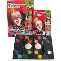 EULENSPIEGEL Ansiktsmaling - sminkesett med step-by-step, ass. farger, 1 sett