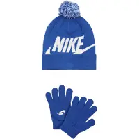 Nike Kids Lue/Hansker - Strikk - Swoosh - Spill Royal - - OneSize - Lue
