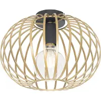 QAZQA Design taklampe messing 30 cm - Johanna