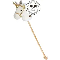Teddykompaniet Kjepphest - 100 cm - Hvit - - OneSize - Leketøy