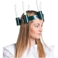 Konstsmide Luciakrone grønn LED 5xAA