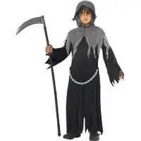 Smiffys Kostymer - Mann med ljå - Black - - 10-12 år (140-152) - Kostymer
