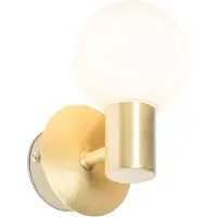 QAZQA Moderne vegglampe gull IP44 - Cederic Up