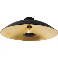 QAZQA Vintage taklampe sort med gull 60 cm - Emilienne