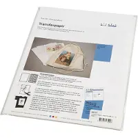Adlibris Overføringsark, ark 21,5x28 cm, til lyse og mørke tekstiler, hvit, 12 ark/ 1 pk.