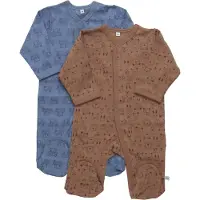 Pippi Nattdrakter M/f - Nattdrakt - 2-pack - Blue Mirage - - 50 - Nattdrakt