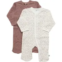 Pippi Nattdrakter - 2-pack - Burlwood - - 68 - Nattdrakt