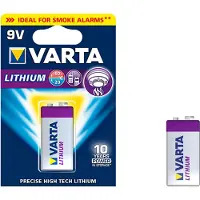 Varta 6122 Ultra Lithium 9 V-batteri 1200 mAh, 1-pakning