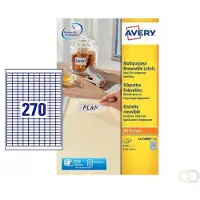 Avery - Fjernbart adhesiv - hvit - 17.8 x 10 mm 6750 etikett(er) (25 ark x 270) merkelapper