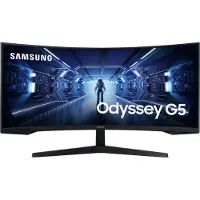 Samsung Odyssey G5 C34G55TWWP - G55T Series - LED-skjerm - gaming - kurvet - 34 - 3440 x 1440 UWQHD @ 165 Hz - VA - 250 cd/m² - 2500:1 - HDR10 - 1 ms - HDMI, DisplayPort - svart