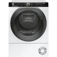 Hoover H-DRY 500 NDP H9A3TCBEXS-S, Frittstående, Frontmatet, Varme pumpe, Hvit, Knapper, Rotasjon, Venstre