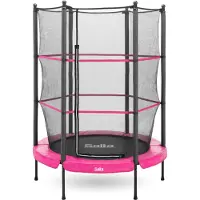 Salta 5426P, Trampoline over bakken, Rund, 35 kg, 3 år, Safety net, Sort, Rosa