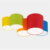 TK Lighting Taklampe Mona med 5 lyskilder, multifarget