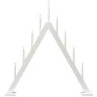 Konstsmide Elektrisk lysestake 9 lys tre matt hvit