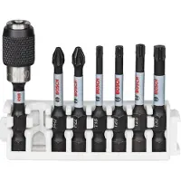 Bosch Impact Control-skrutrekkerbits, pakke med 7 deler, 1xPH2, 1xPZ2, 1xT15, 1xT20, 1xT25, 1xT30