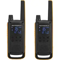 Motorola Talkabout T82 Extreme - Twin Pack - bærbar - toveis radio - PMR - 446 MHz - 16-kanalers - svart, gul (en pakke 2)