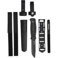 Morakniv Garberg jaktkniv, karbonstål, drop point, svart Multi-Mount