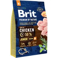 Brit Premium by Nature Junior M, Adult (animal), Alle hunderaser, Medium (11 - 25 kg), Kylling, 3 g