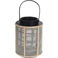 Home Styling Collection bambuslanterne med metallkorpus Ø 17 x 22 cm