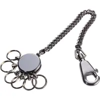 Troika nøkkelknippe PATENT CHAIN svart krom