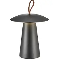 Nordlux LED-batteridrevet bordlampe Ara To-Go, aluminium, svart