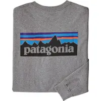 Patagonia P-6 Logo Responsibili Langermet T-skjorte grå