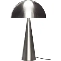 Hubsch Mush Tall bordlampe, børstet nikkelfarget, jern