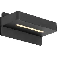 QAZQA Moderne vegglampe sort inkludert LED med USB og bryter - Ted