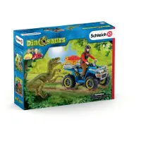 Schleich Dinosaurs - 11,5 x 6,5 cm - ATV og Velociraptor 41466 - - OneSize - Dinosaur