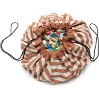 Play & Go Lekematte - Ø140 - Striper Brown - - OneSize - Lekematte