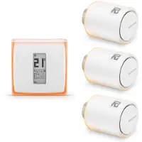 Netatmo Pack - 1 x Smart Thermostat + 3 x Additional Smart Radiator Valves - Termostatsett