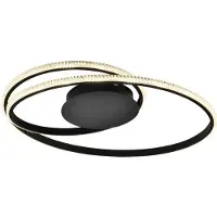 VIOKEF Berlin LED-taklampe, sort, 28W, Ø 57 cm
