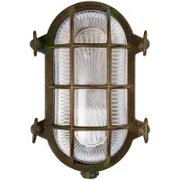 MORETTI Vegglampe Tortuga oval 22,5 cm ant.mess./klar