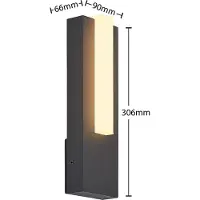 LUCANDE utendørs LED-vegglampe Virgalia, 31 cm, antrasitt, IP65