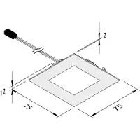 Hera LED-møbelbelysning Dynamic FAQ 68 stål 3W CCT
