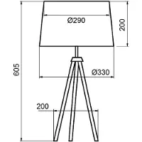Aluminor Tropic bordlampe svart, gul kabel
