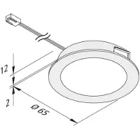 Hera LED-møbelbelysning FAR 58 stål 3 stk 3W 4 000 K